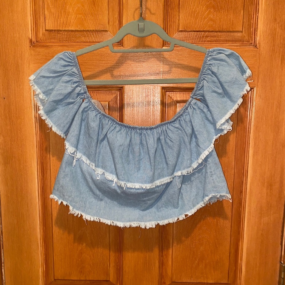 Off the shoulder crop top